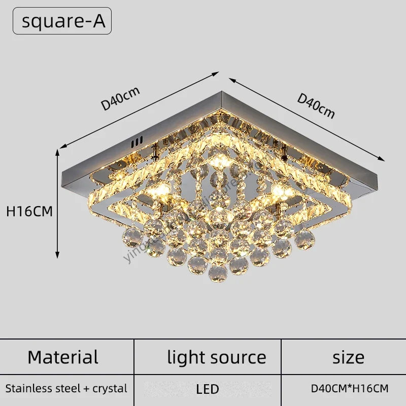 plafonnier moderne en cristal pour un éclairage élégant