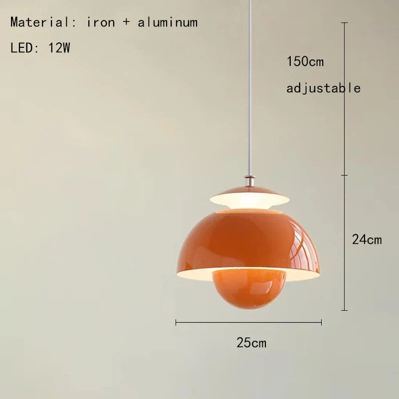 suspension led moderne en métal avec cordon réglable