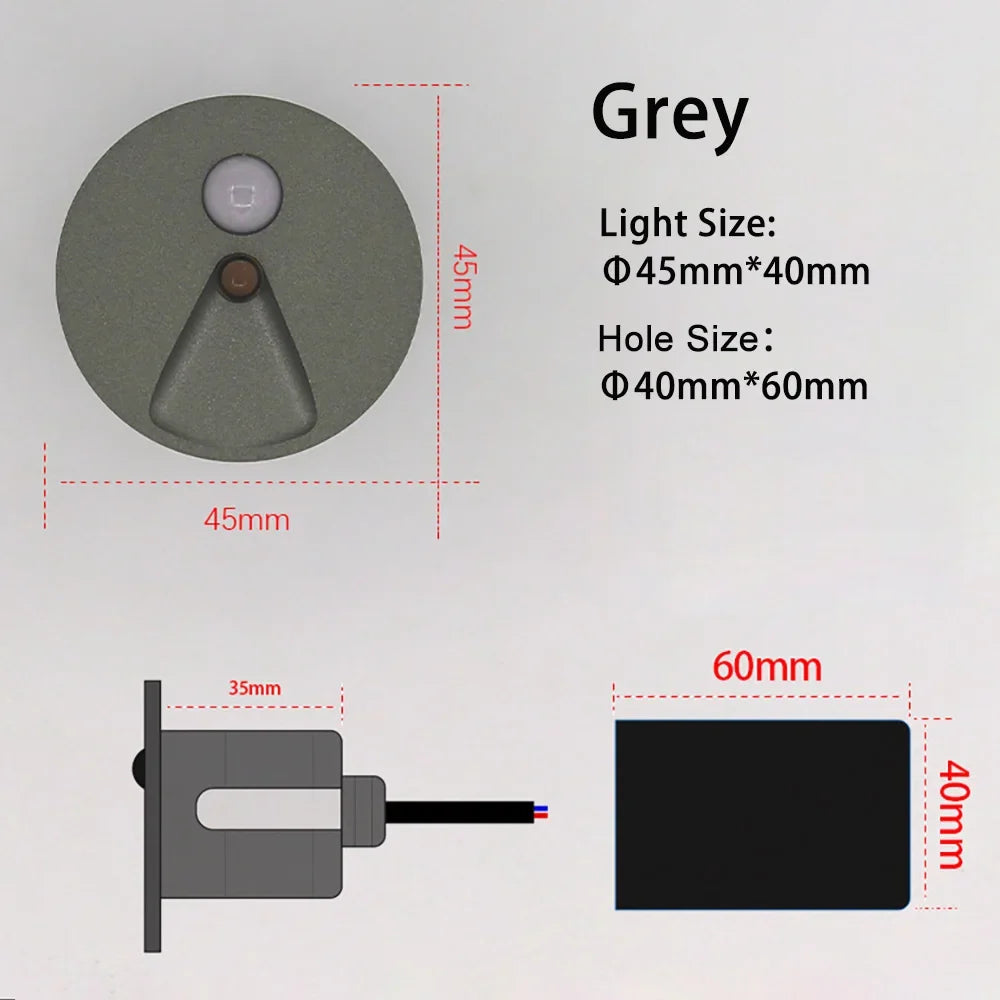 SANDIY – applique murale Led ronde avec capteur de mouvement