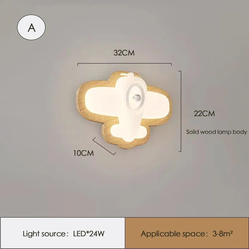applique murale hélicoptère pour chambre d'enfant moderne et chaleureuse