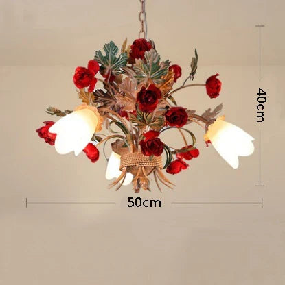 lustre en verre rétro américain pour décoration intérieure élégante