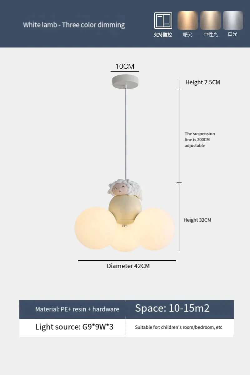 lustre créatif dessin animé ours ballon pour enfants