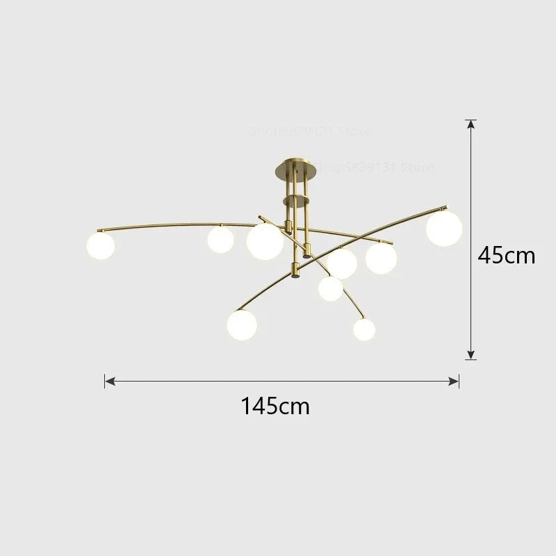 lustre led moderne youlaike en verre pour salon cuisine