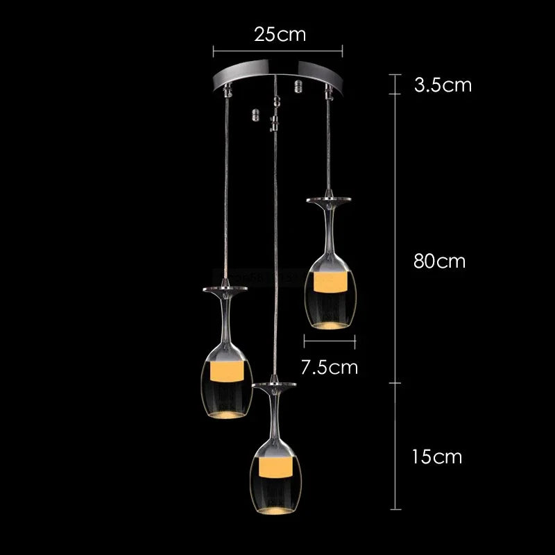 suspension modernes en verre de vin pour bar café