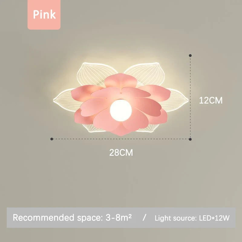 plafonnier moderne à fleurs en pétales pour décoration intérieure