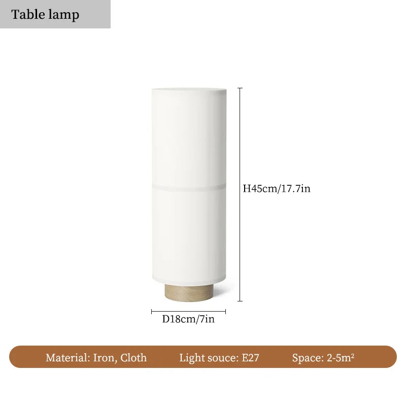lustre à LED en tissu design wabi sabi pour décoration intérieure