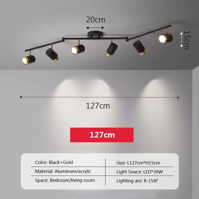 plafonnier led moderne à bande lumineuse décorative pour intérieur