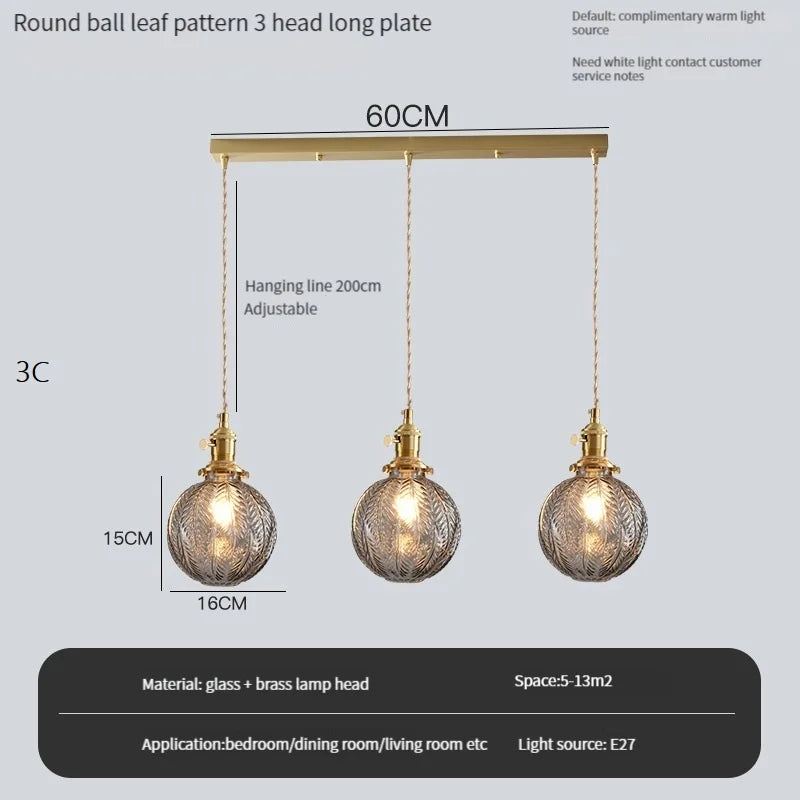 lustre vintage edison avec ombre en verre cristal pour bar loft