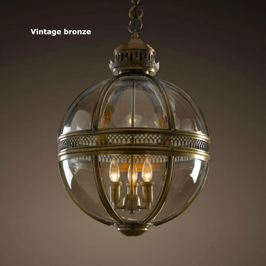 lustre rétro en fer et verre vintage pour éclairage intérieur