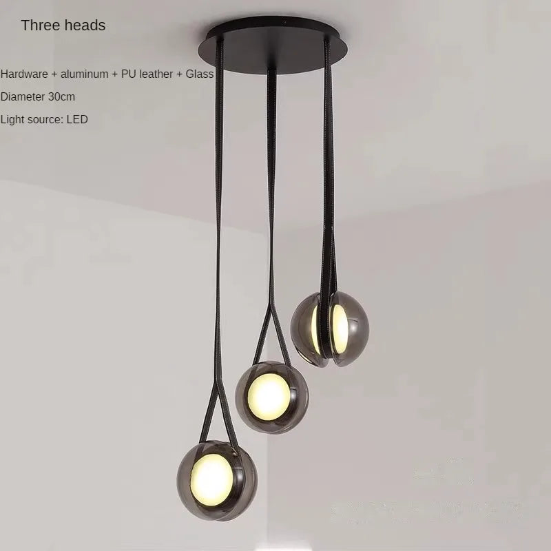 lustre créatif yoyo design nordique en verre pour décoration moderne