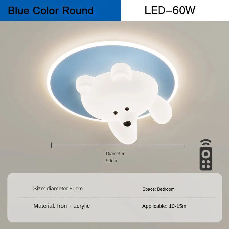plafonnier led ours mignon pour chambre enfant