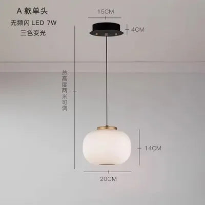 suspension moderne en verre laiteux pour intérieur élégant