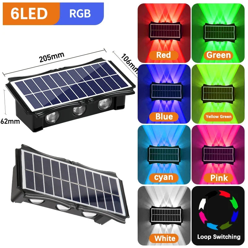 lampe solaire led extérieure avec éclairage décoratif automatique