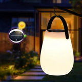lanterne solaire rechargeable sans fil avec poignée en silicone
