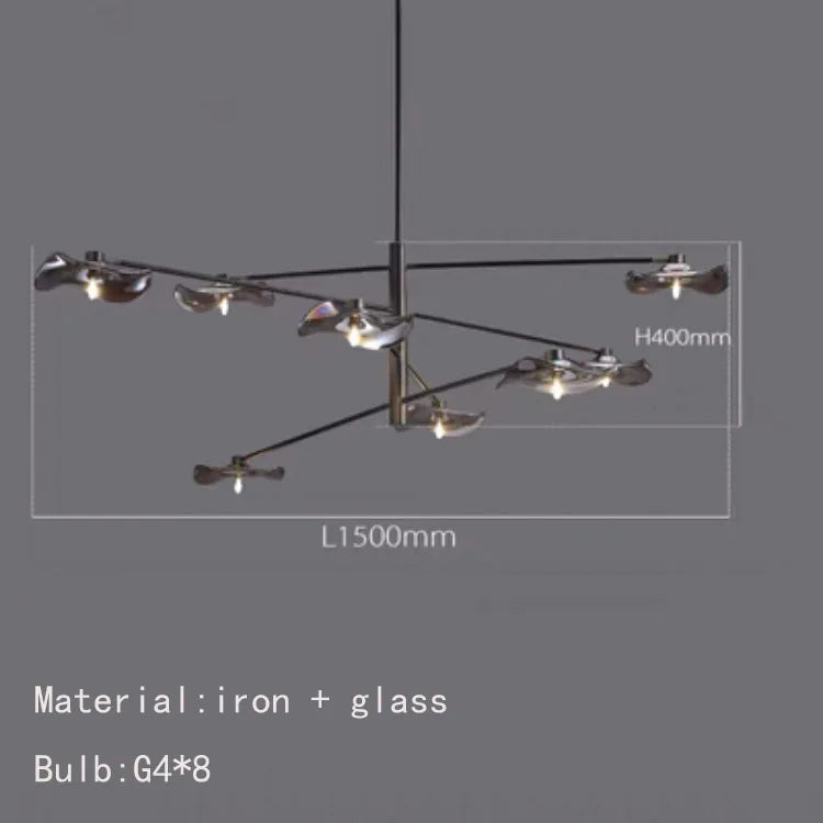 lustre en verre suspension métal ampoule g4 hauteur ajustable