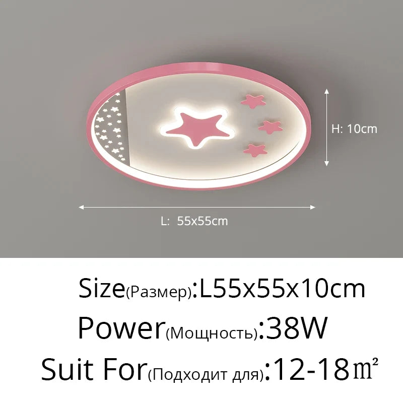 lustre nordique lumineux pour enfants style dessin animé