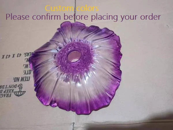 suspension led nordique en verre laiton forme de fleur