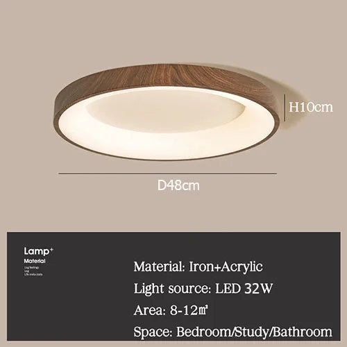 plafonniers led imitation bois éclairage rond rectangle carré