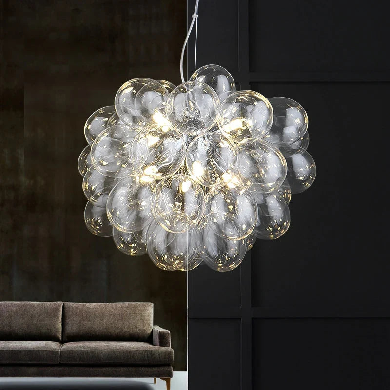 lustre moderne moonriver en verre suspendu pour décoration