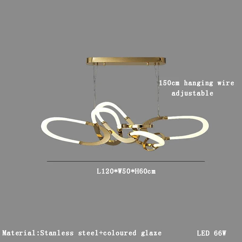 lustre en acier inoxydable galvanisé design irrégulier