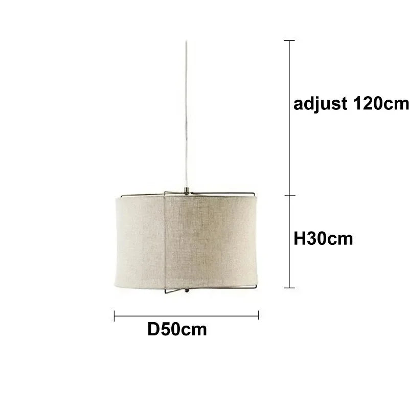 suspension en coton et lin style wabi sabi fait main pour restaurants et hôtels
