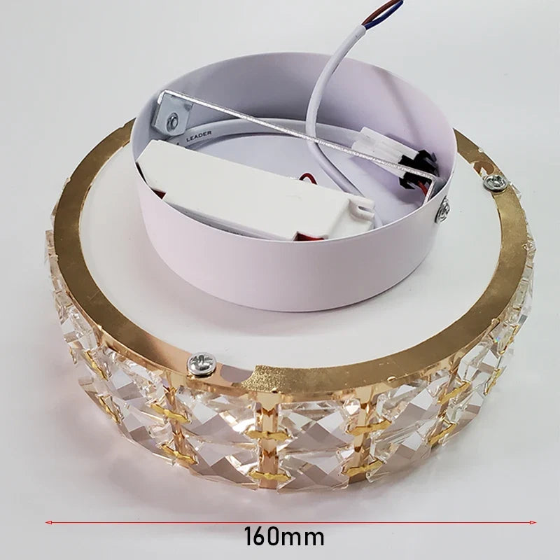 Plafonniers nordiques Lampara Techo lustre Led lumières en cristal Luminaria De Teto Para Sala Plafonnier or noir blanc Lampy