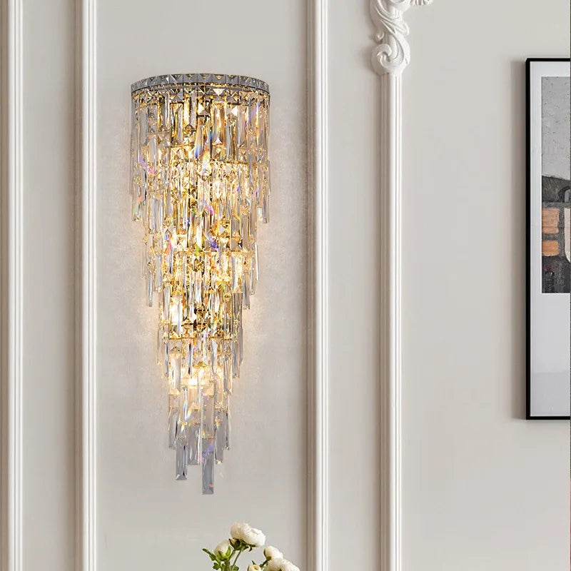 applique murale en cristal pour décoration intérieure moderne