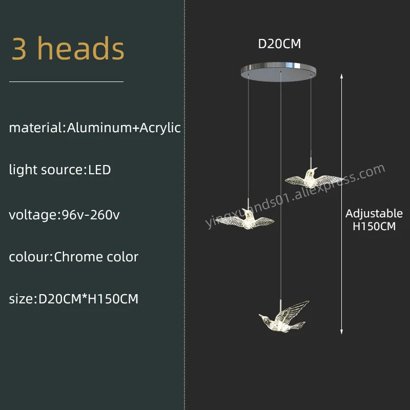lustre minimaliste en acrylique pour éclairage intérieur moderne