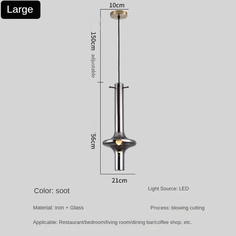 lustre en verre à joint en bambou créatif pour décoration intérieure