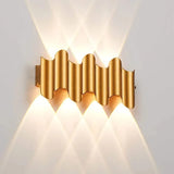 Applique murale LED lumière extérieure étanche IP65 porche jardin applique et intérieur chambre chevet décoration éclairage lampe en aluminium doré