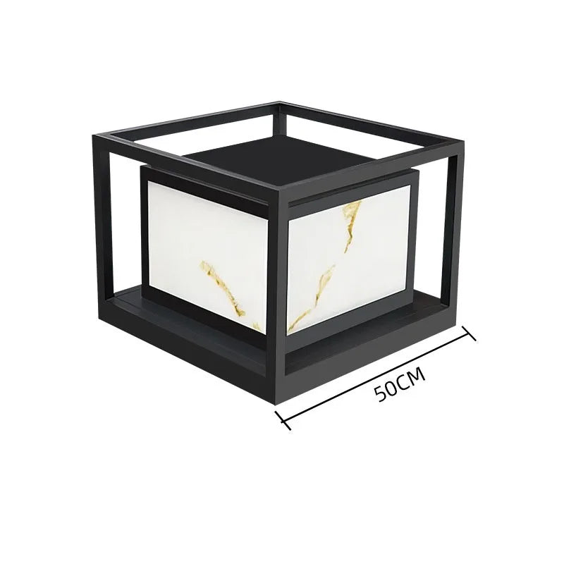 lampe LED solaire moderne pour décoration d'extérieur luxueuse