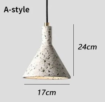 suspension industrielle rétro en ciment pour bar et café