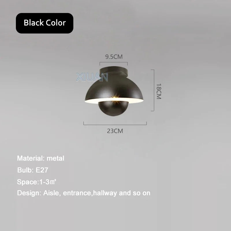 plafonnier led semi-circulaire moderne pour allée balcon escalier