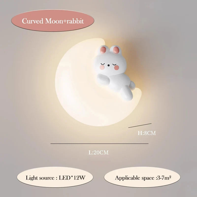 applique murale lapin mignon pour chambre enfant décoration moderne