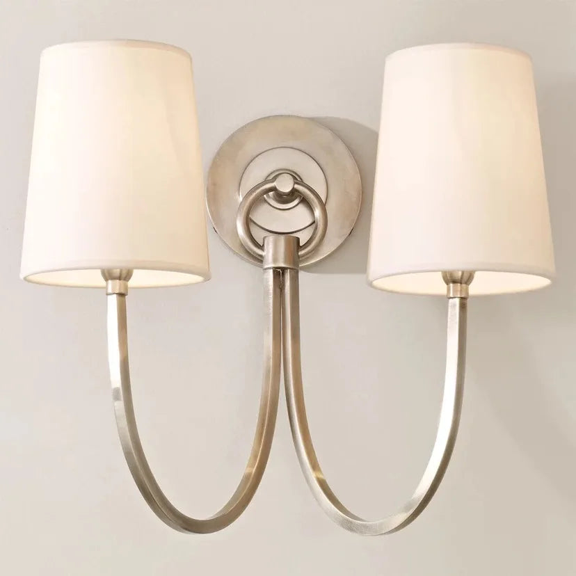 Applique murale en laiton avec abat-jour flexible