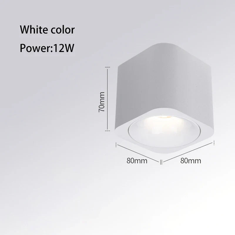 mini projecteur led anti-éblouissement monté en surface pour intérieur