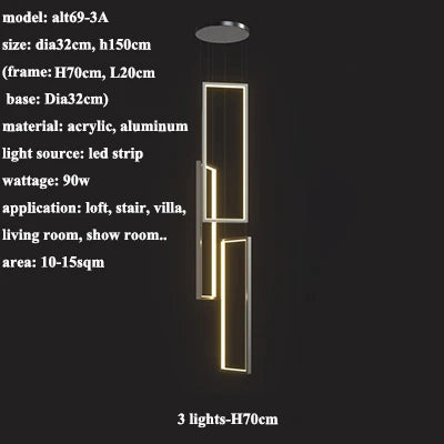 plafonnier nordique moderne pour loft et espaces créatifs