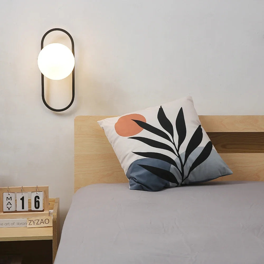 applique murale led en verre pour allée et arrière-plan d'hôtel