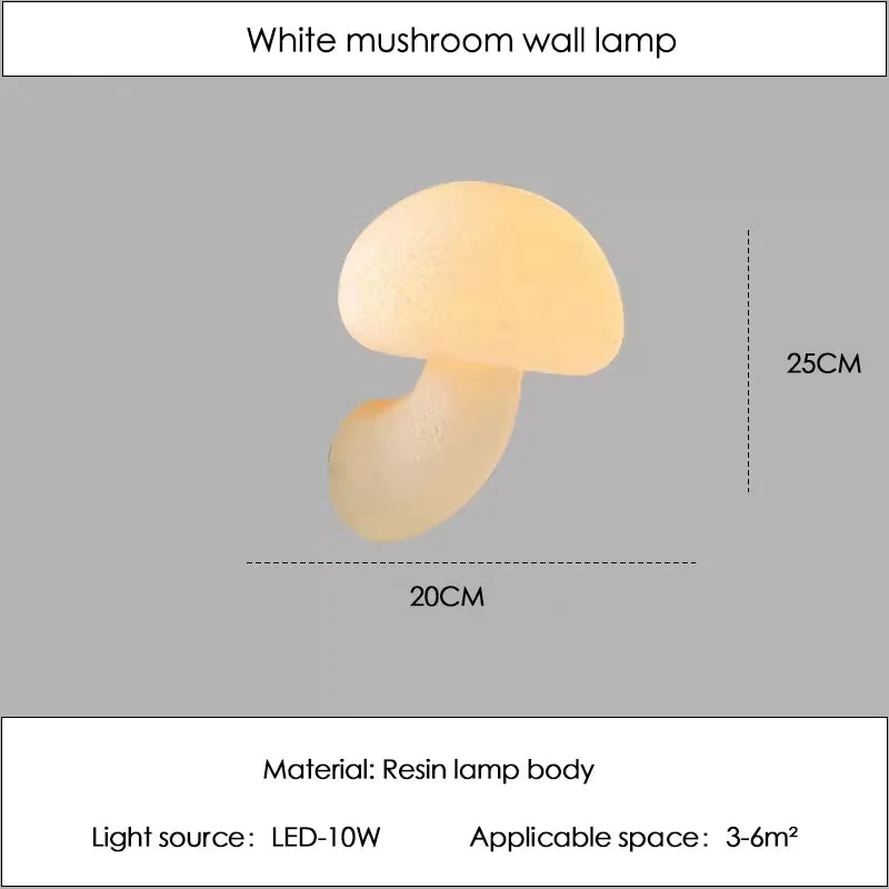 applique murale champignon design nordique pour intérieur extérieur