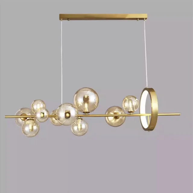 lustre moderne en verre design pour décoration intérieure élégante