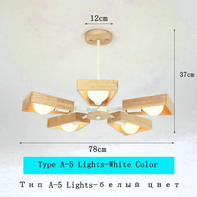 lustre scandinave minimaliste rotation 360 degrés luminaires suspendus bois créatifs