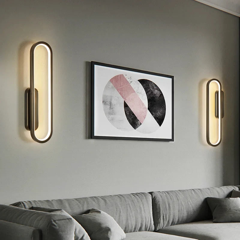 applique murale nordique moderne en cuivre pour intérieur lumineux