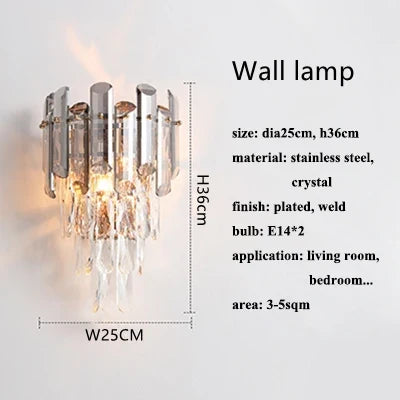 lustre moderne en cristal k9 pour éclairage intérieur