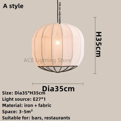 lustre moderne nordique en tissu pour intérieur style épuré