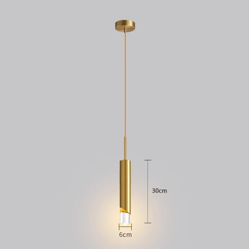 Lampe pendante de chevet de chambre à coucher post-moderne LED E27 ampoule noir cuivre salon table suspendue luminaires suspendus