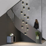 lustre moderne led pour escalier et intérieur contemporain