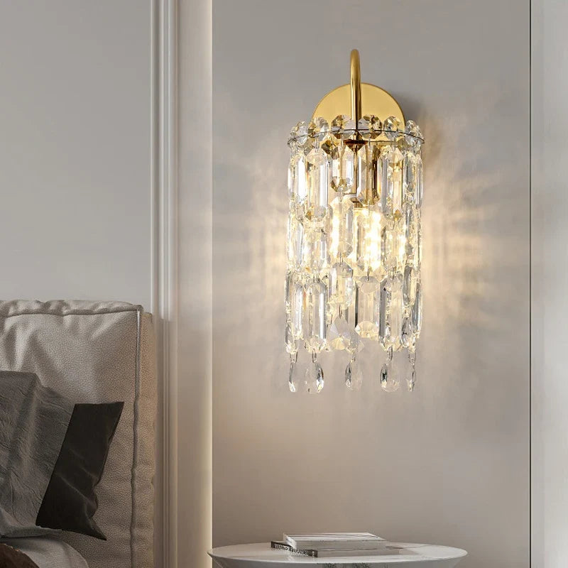 applique murale led en cristal pour intérieur élégant