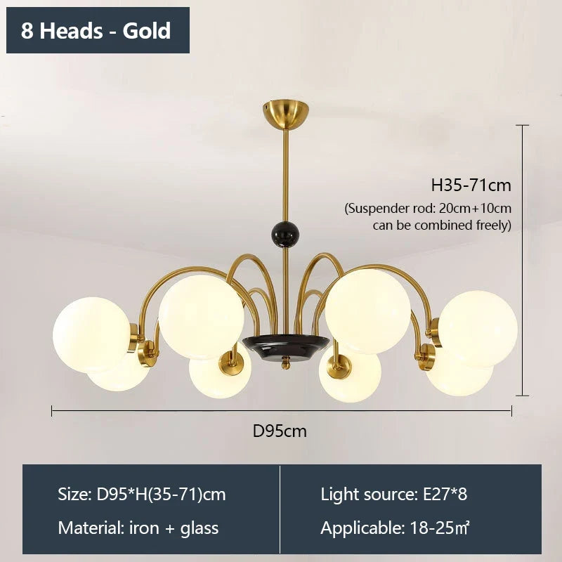lustre rétro romantique avec protection des yeux et lumière douce