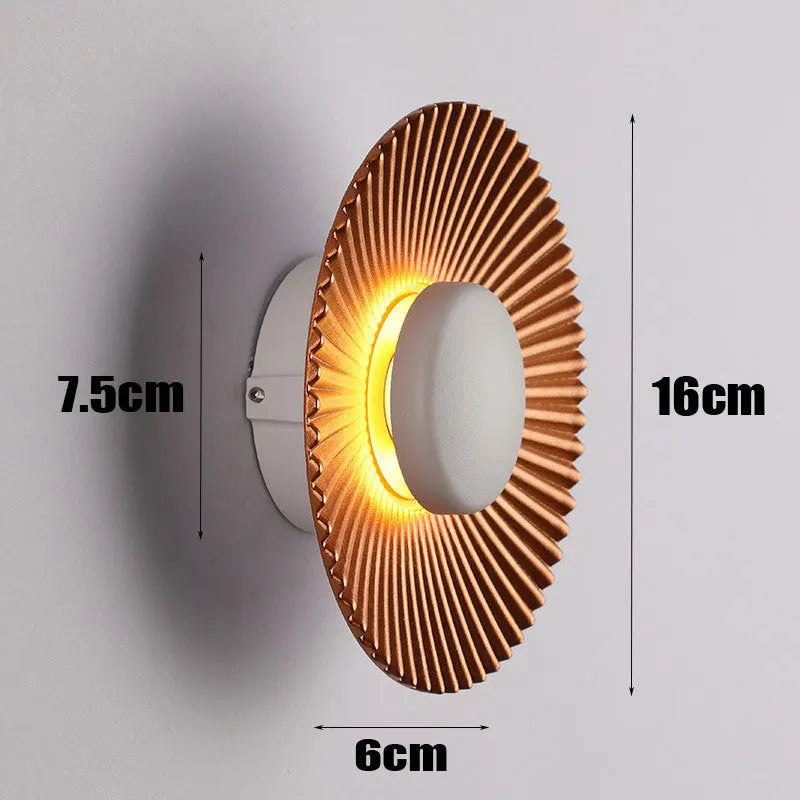applique murale led moderne en forme de disque pour décoration intérieure
