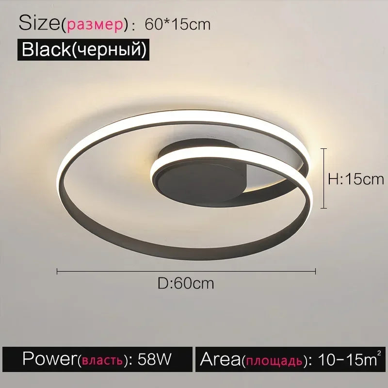 plafonnier moderne en aluminium led créatif nordique